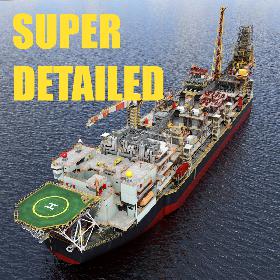 3D HIGH DETAILED FPSO Floating Production Storage Offloading